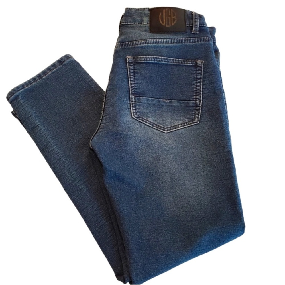 VINTAGE GENES BLACK Mens Straight Leg Jeans